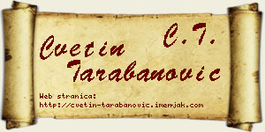 Cvetin Tarabanović vizit kartica